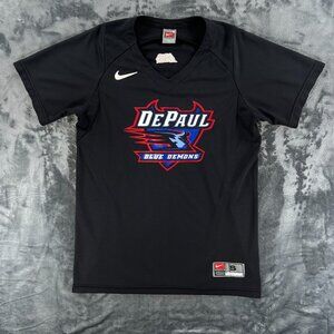 Nike Team Baseball Jersey Men S Vintage Depaul University Blue Demons Uniform